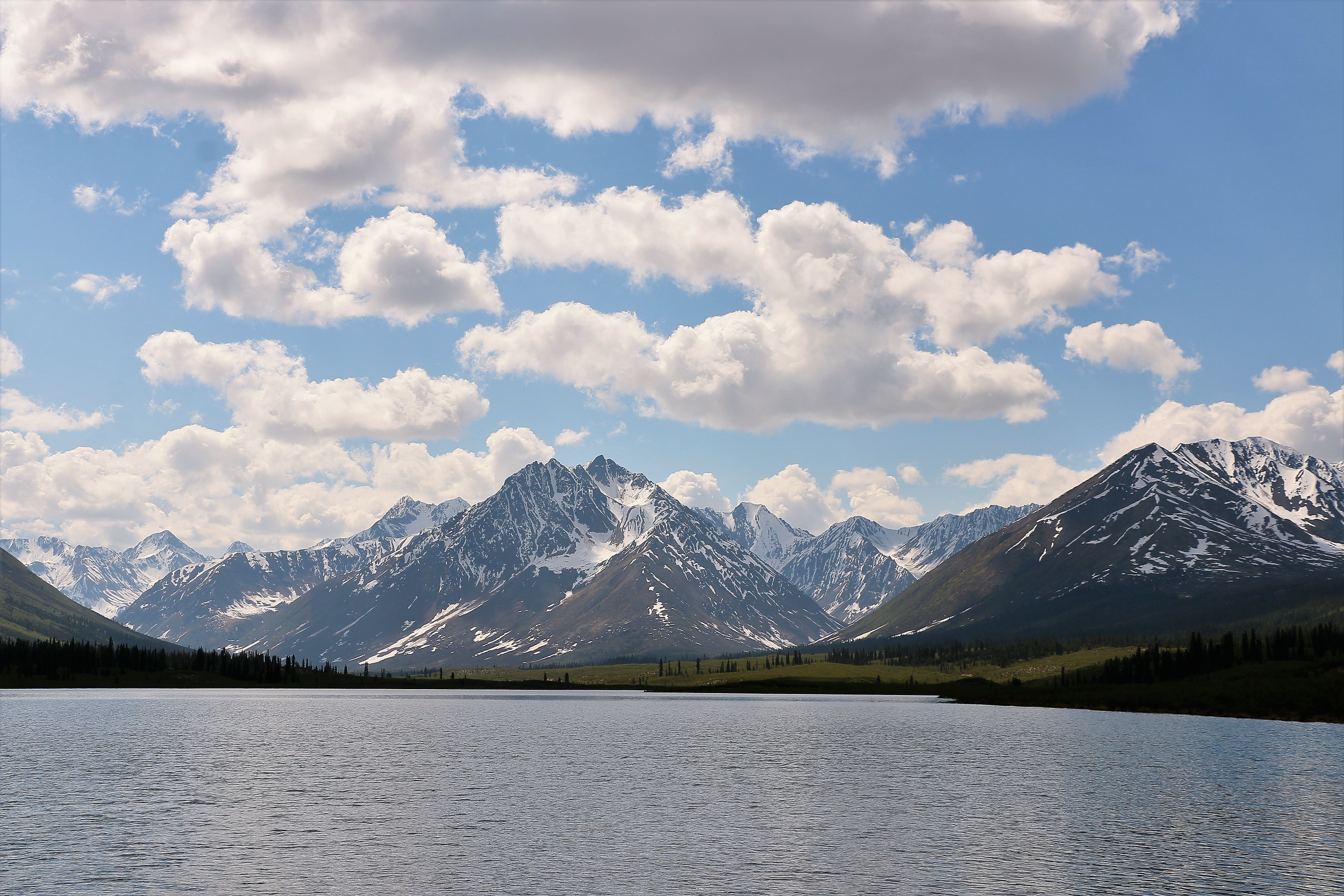 Oreview Exploration Services - a beautiful view of the mackenzie mountain range in yukon wilderness.